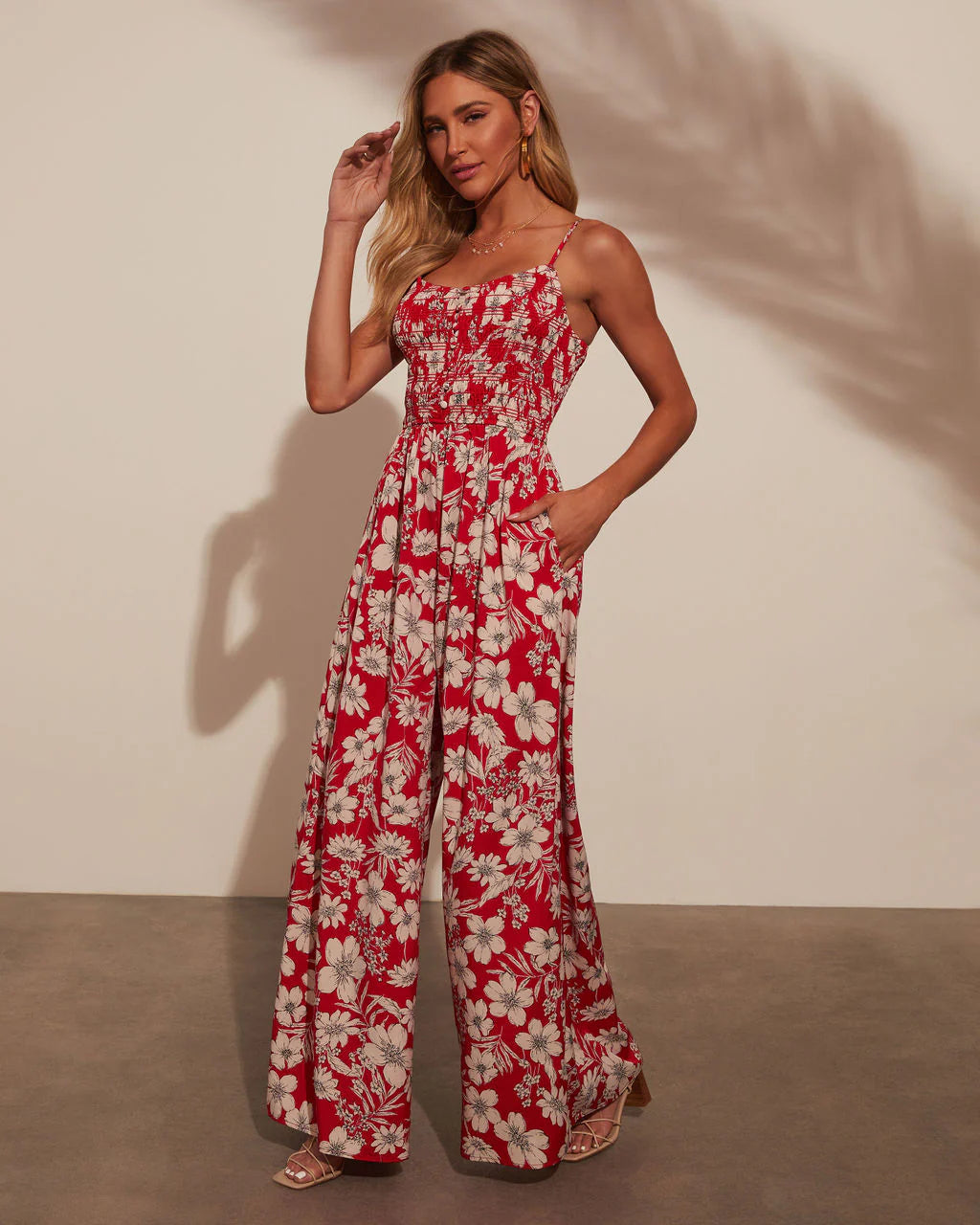 Willa Floral Print Wide Leg Jumpsuit