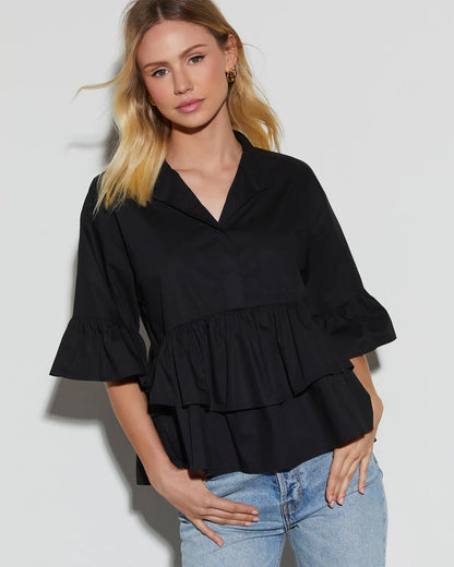 Lynne Tiered Short Sleeve Top