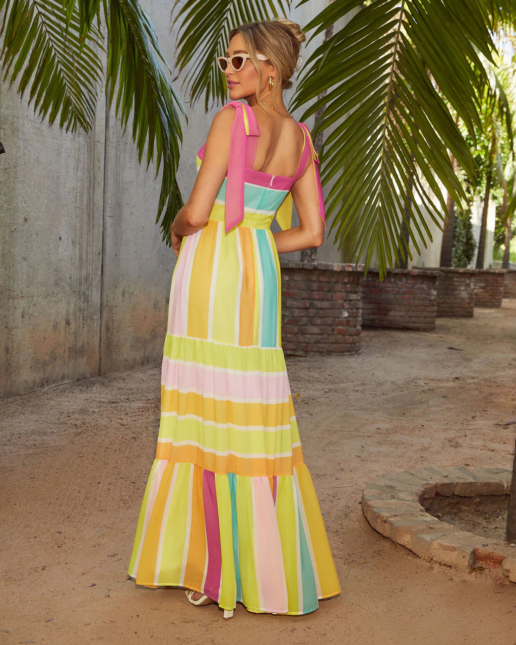 Sweet Summertime Bold Striped Maxi Dress