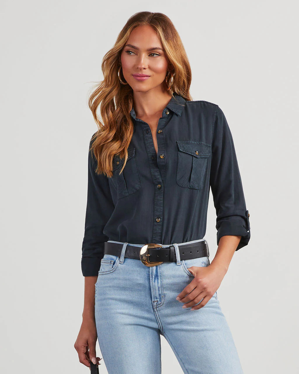 Katana Chambray Utility Top