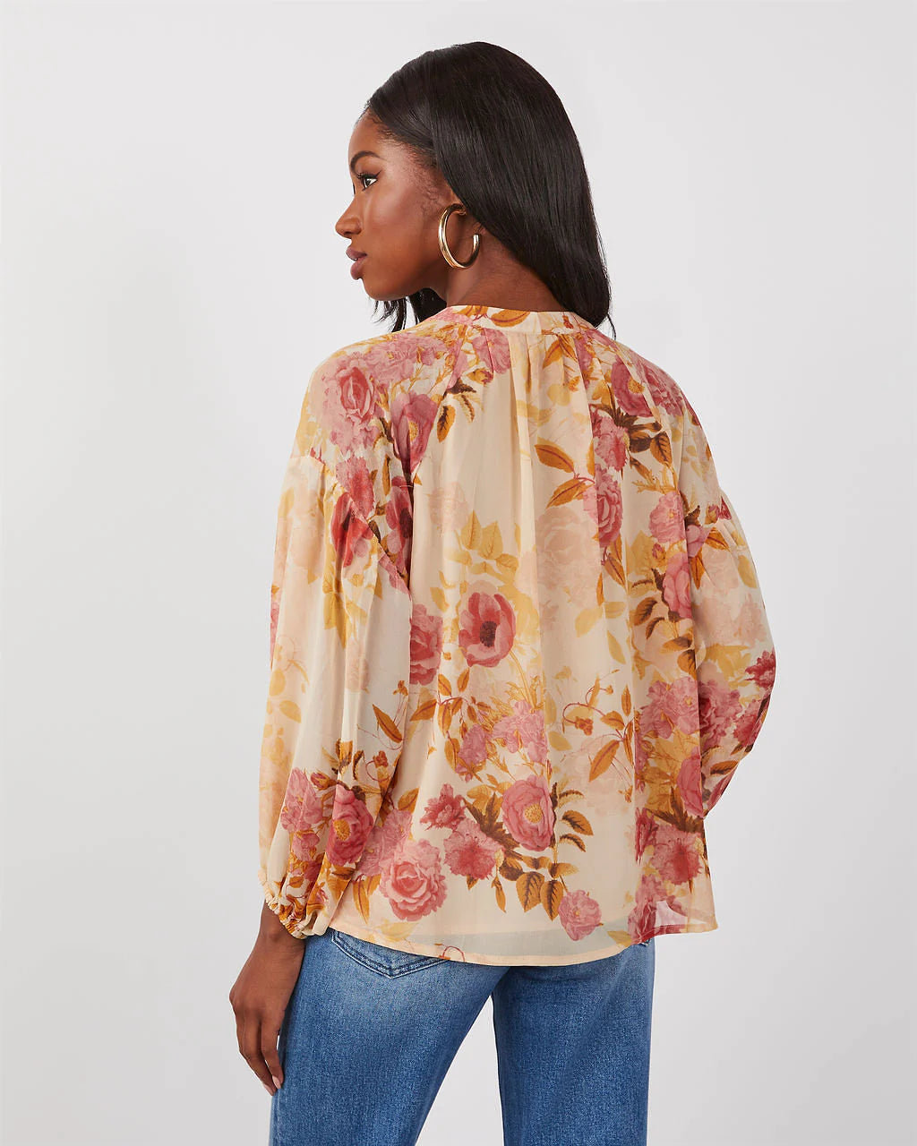 Aries Floral Button Up Blouse