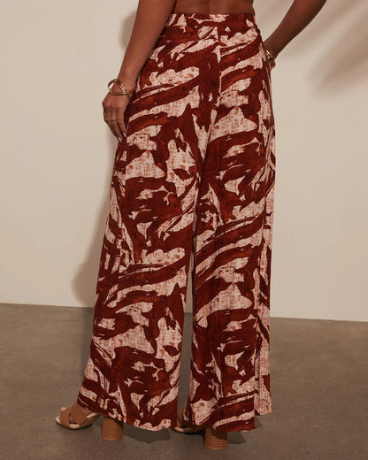 Madrid Wide Leg Printed Pants