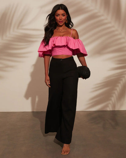 Marbella Off the Shoulder Crop Top