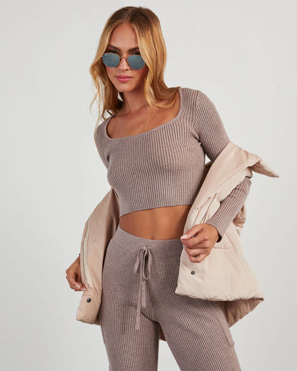 Jude Ribbed Knit Crop Top