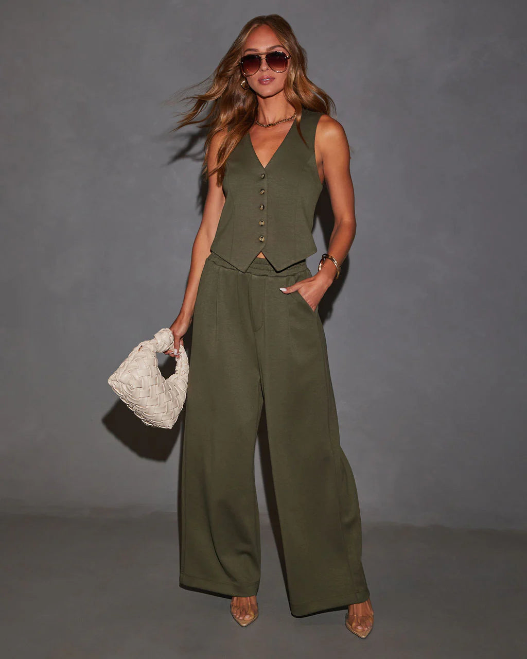 Sage High Rise Trouser Pants