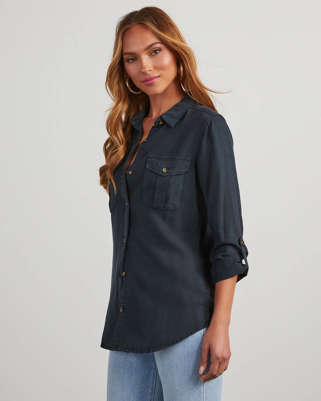 Katana Chambray Utility Top