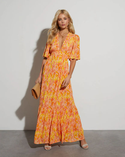 Ginger Tropical Maxi Dress