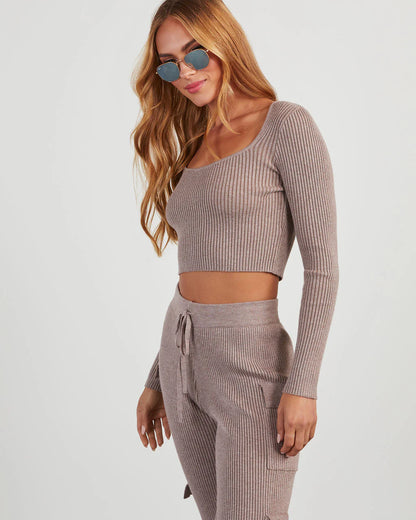 Jude Ribbed Knit Crop Top