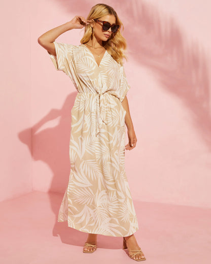 Sand And Sea Wrap Midi Dress