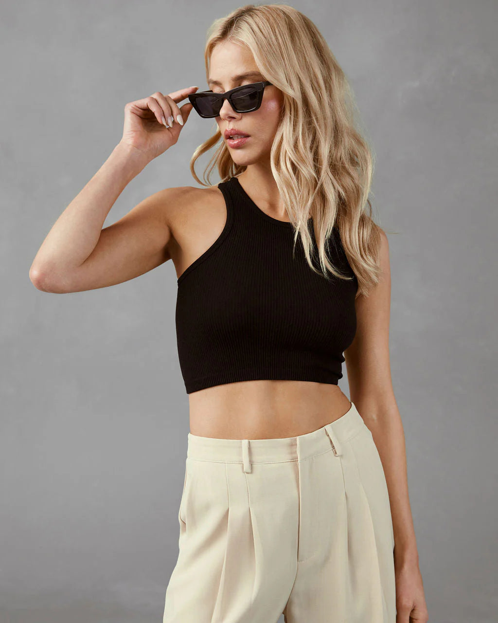 Josie Ribbed Crop Tank