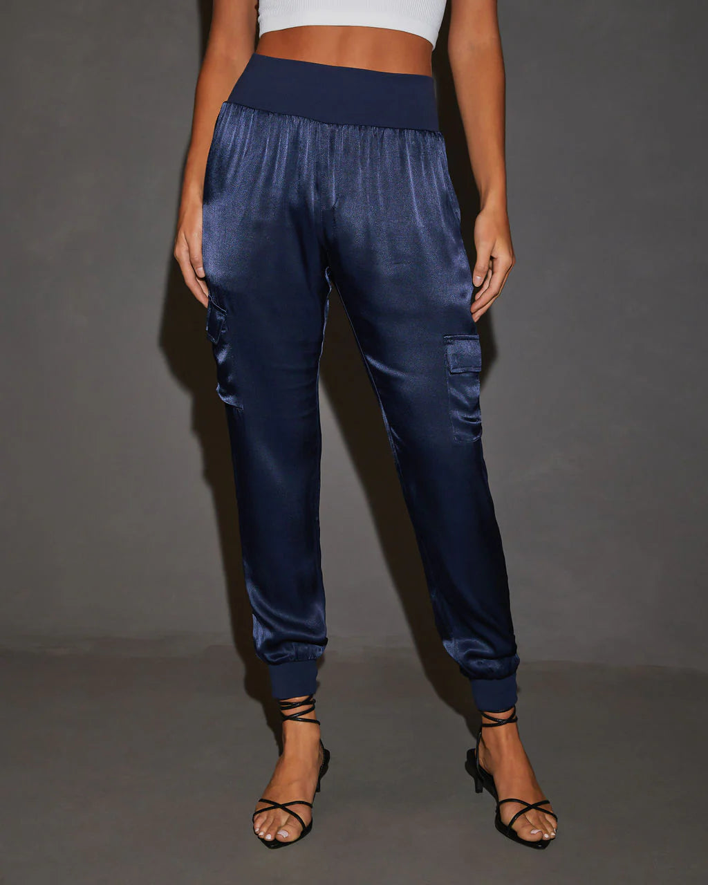 Luxe Look Satin Pocketed Joggers