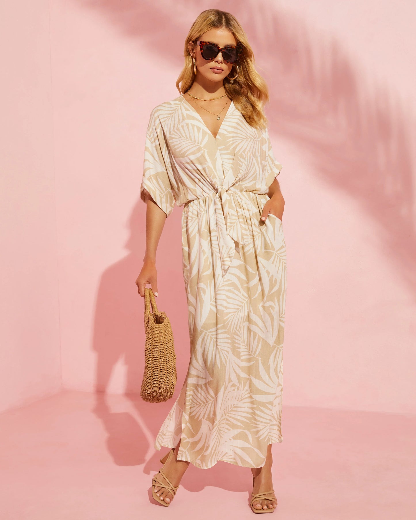 Sand And Sea Wrap Midi Dress