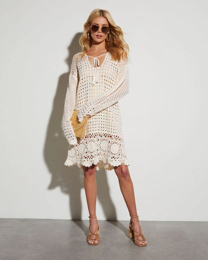 Island Life Crochet Coverup Dress