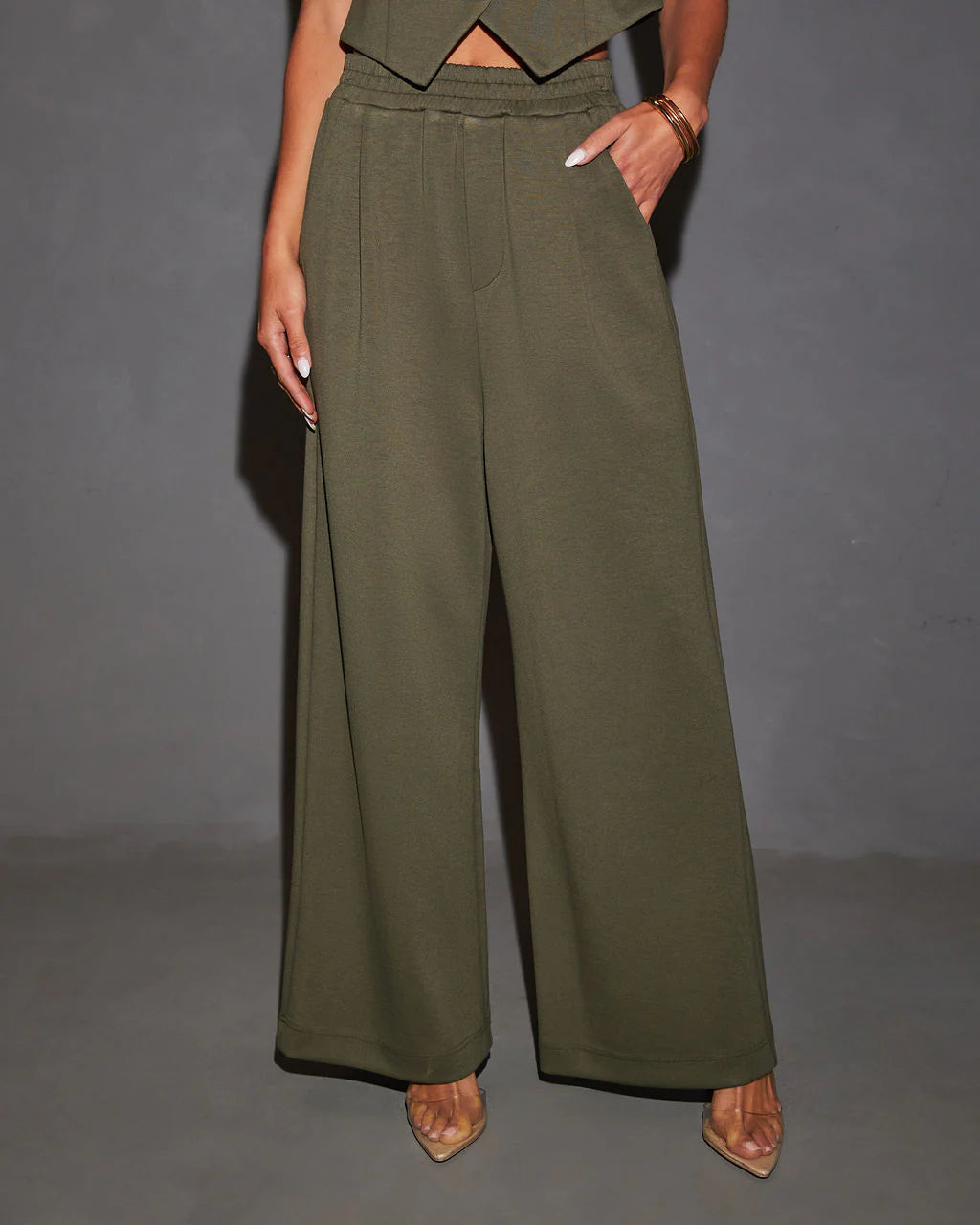 Sage High Rise Trouser Pants