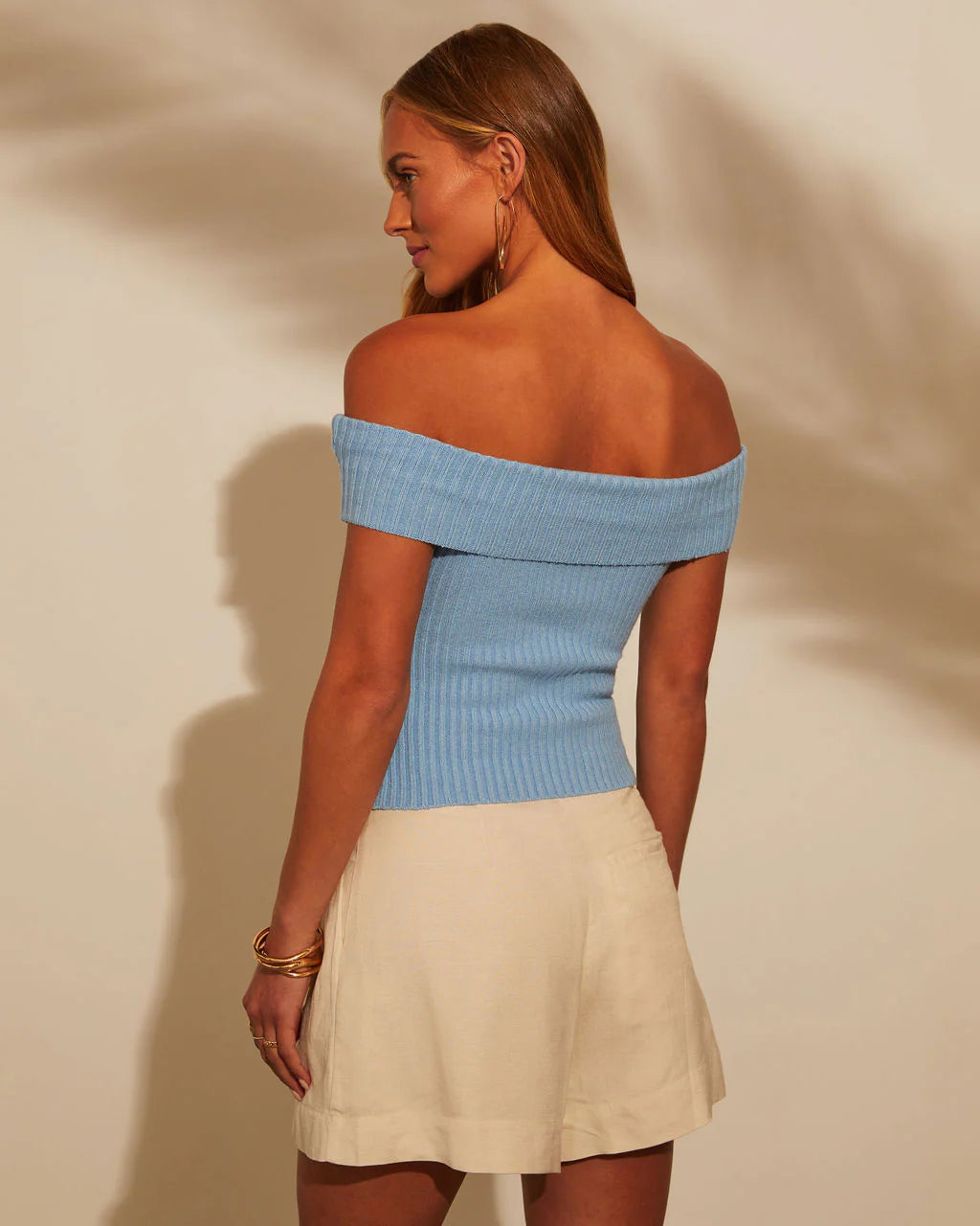 Cressida Ribbed Off The Shoulder Top