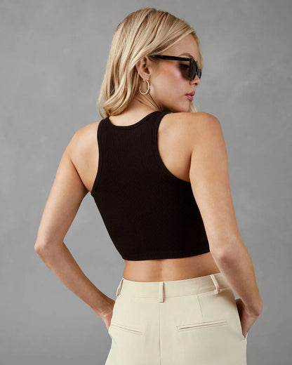 Josie Ribbed Crop Tank