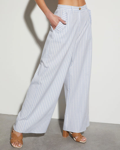 Cherie Wide Leg Striped Pants