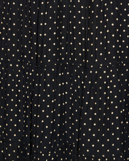 Quinley Tiered Polka Dot Midi Skirt