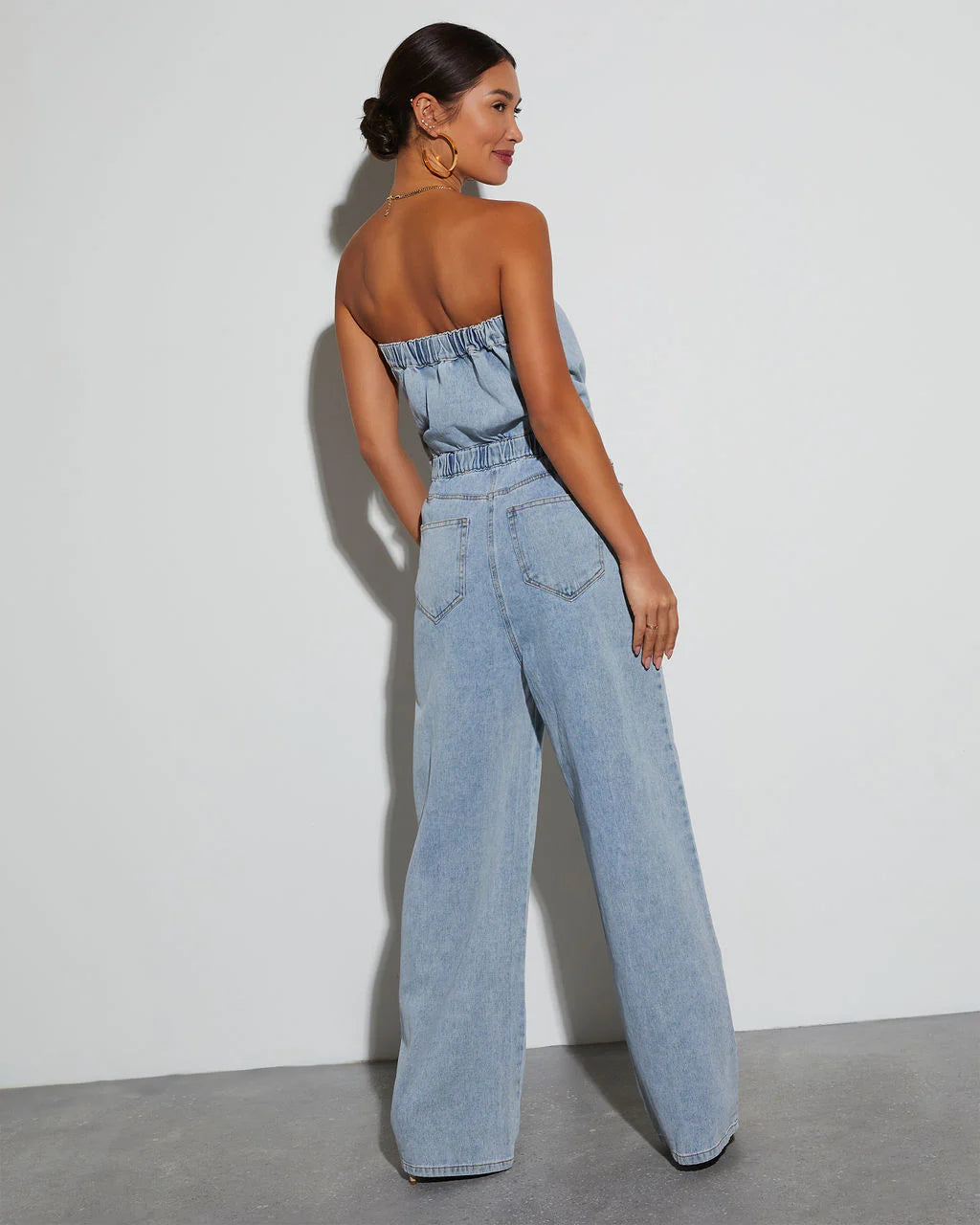 Beverly Strapless Denim Jumpsuit