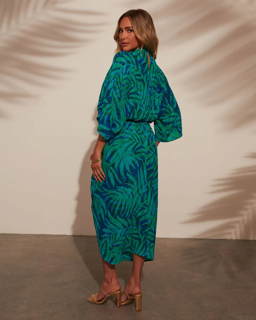 Eira Tropical Print Midi Dress