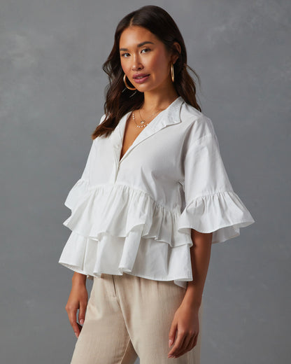 Lynne Tiered Short Sleeve Top