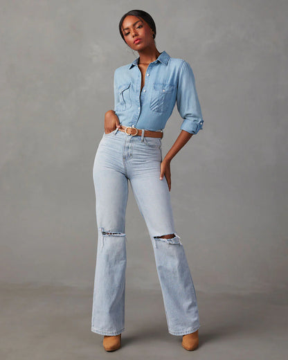 Katana Chambray Utility Top