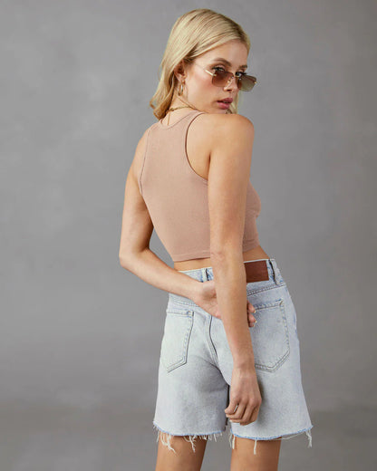 Josie Ribbed Crop Tank