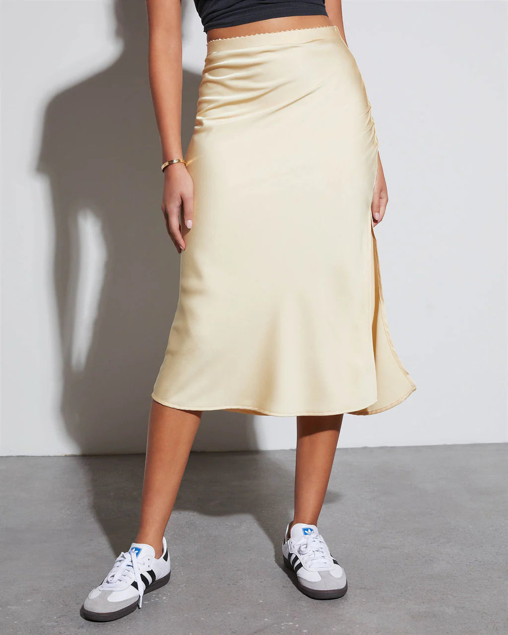 Miranda Satin Midi Skirt