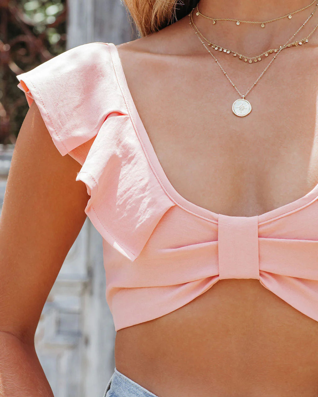 Charlena Ruffle Crop Top