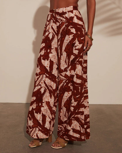 Madrid Wide Leg Printed Pants