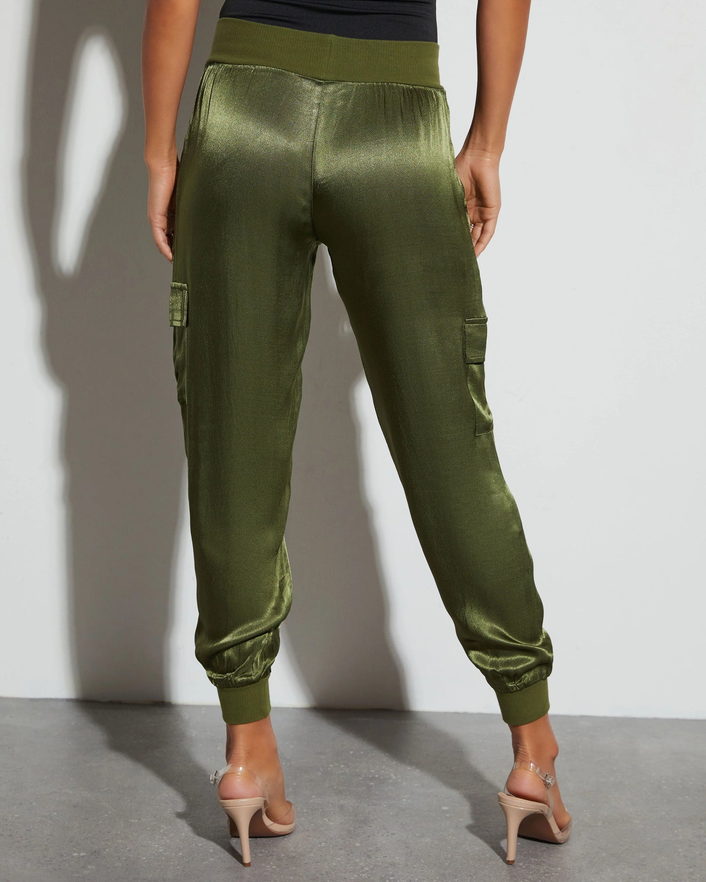 Luxe Look Satin Pocketed Joggers