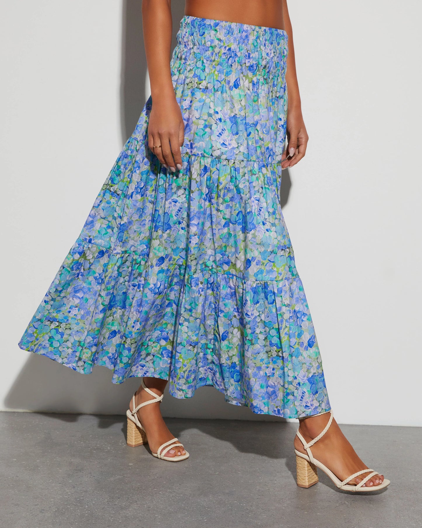 Angie Floral Midi Skirt