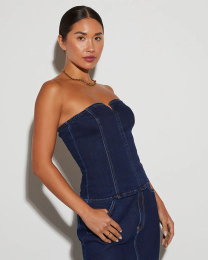 Erica Sleeveless Denim Top