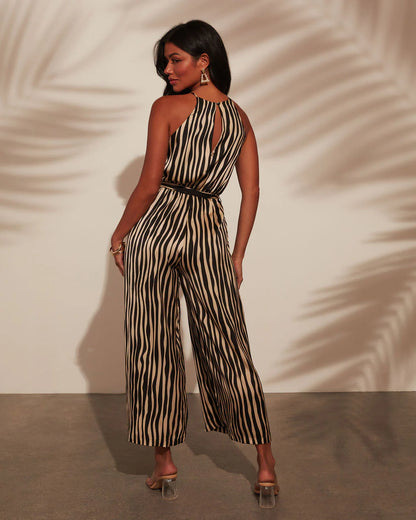 Summer Quest Animal Print Jumpsuit