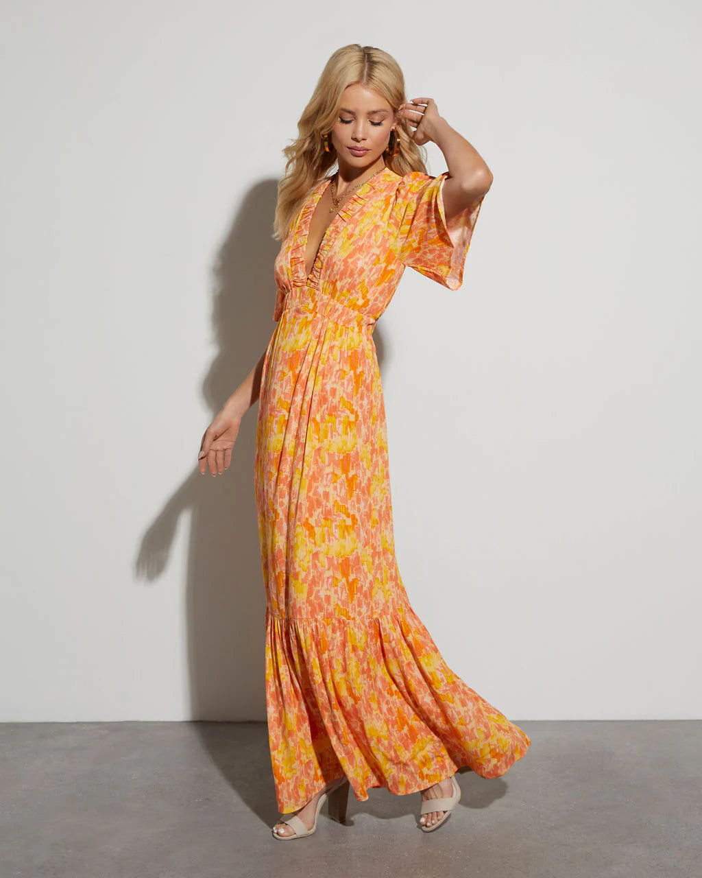 Ginger Tropical Maxi Dress