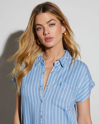 Center Of Attention Mini Shirt Dress