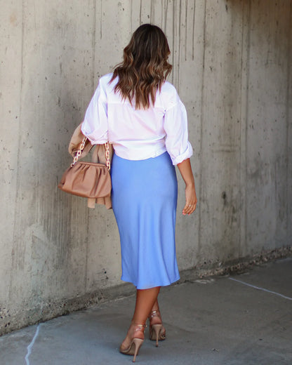 Sylvie Satin Midi Skirt