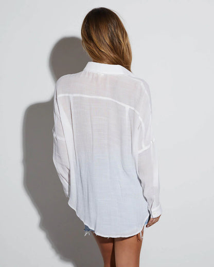 Asana Woven Button Down Top