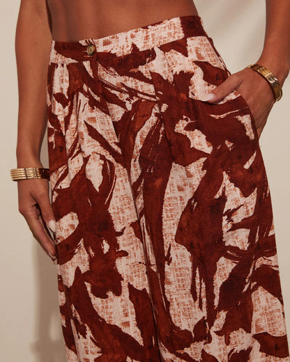 Madrid Wide Leg Printed Pants