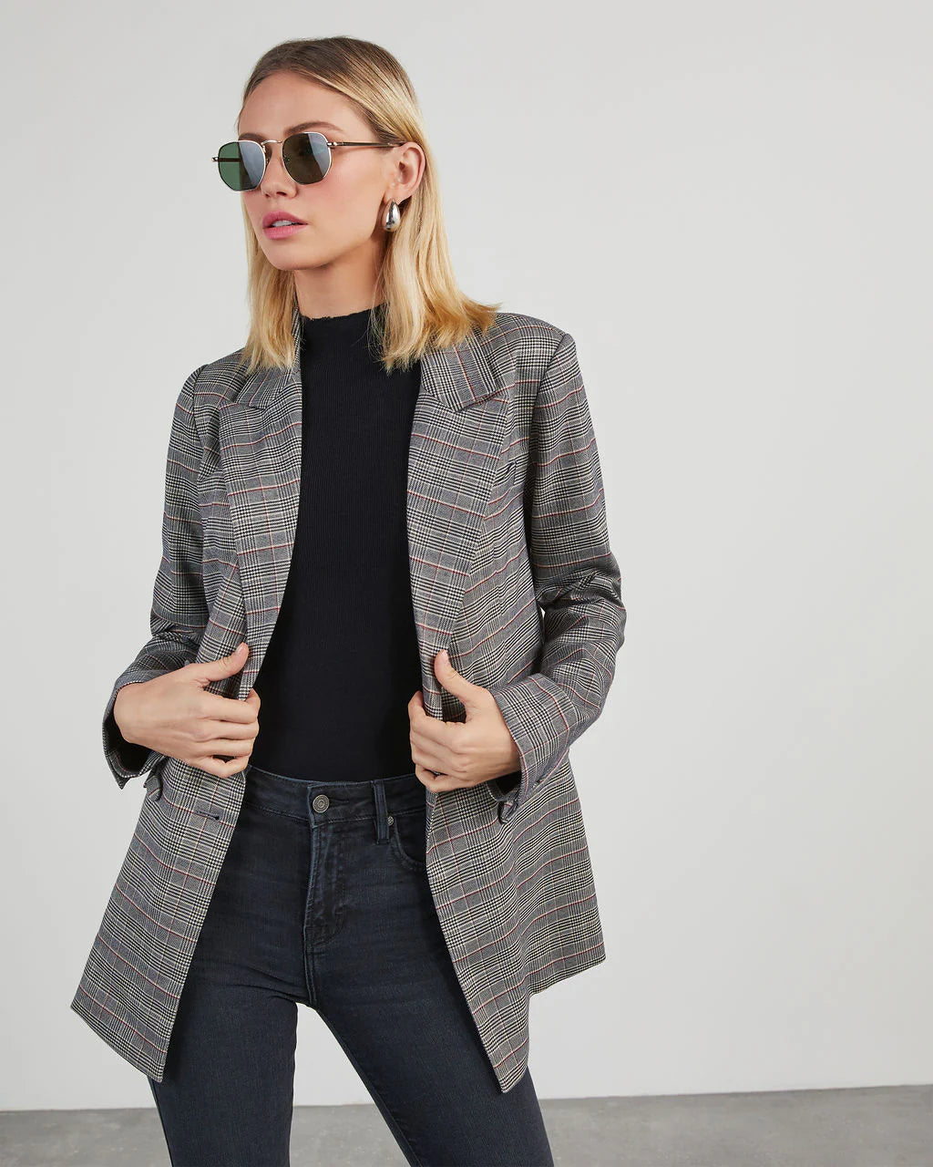 Danny Oversized Plaid Blazer