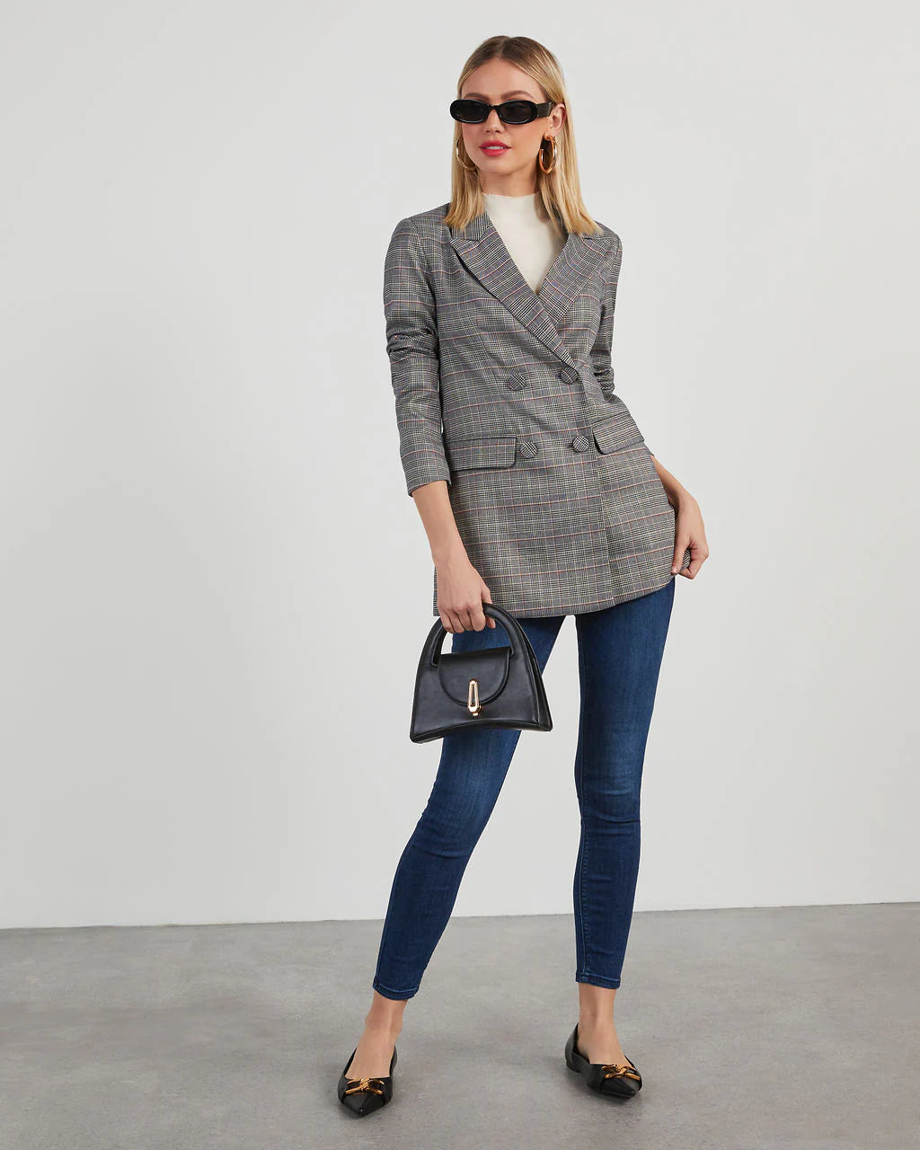 Danny Oversized Plaid Blazer