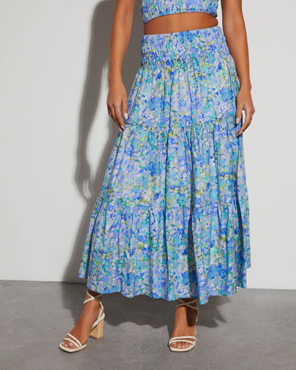 Angie Floral Midi Skirt