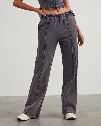 Natalia Fleece Drawstring Sweatpants