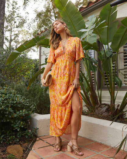 Ginger Tropical Maxi Dress